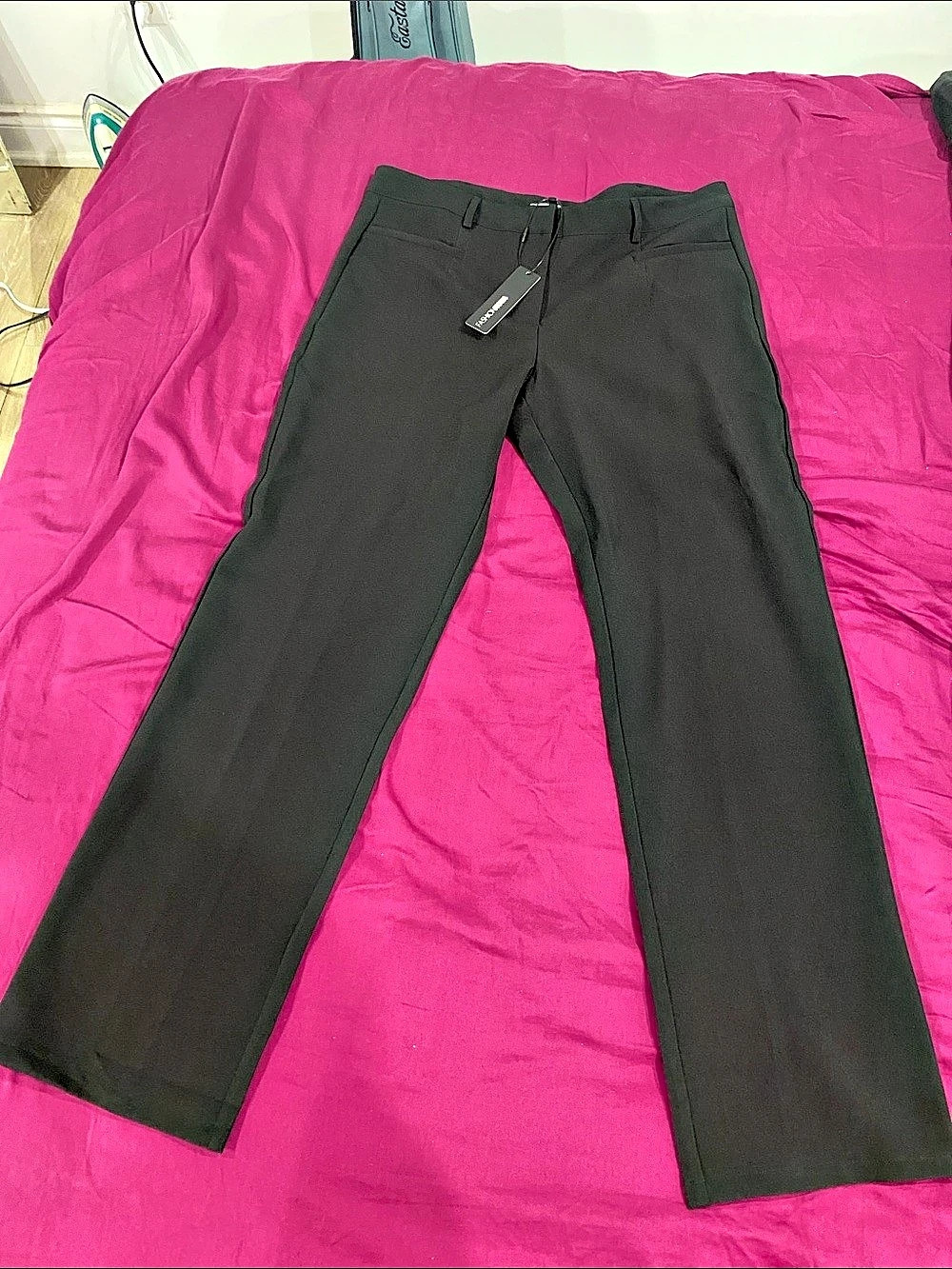 Fashion Nova Empire Essentials Straight Leg Dress Pants Black
